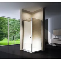 Bernstein EX416 Eckdusche mit Drehtür 100 x 195 cm Gelb Echtglas