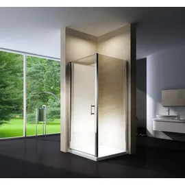 Bernstein EX416 Eckdusche mit Drehtür 100 x 195 cm Gelb Echtglas