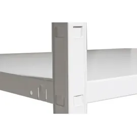 SCHULTE Regalwelt Anbauregal Kunststoff/Metall 180x80x35 cm weiß 4 Böden