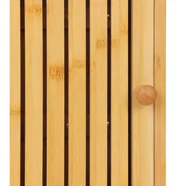 Relaxdays Schlüsselkasten, Bambus, 8 Haken, Design A, H x B x T: 27 x 19,5 x 6 cm, Flur, Wand, Schlüsselschrank, Natur