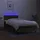 vidaXL Boxspringbett mit Matratze & LED Dunkelbraun 100x200 cm Stoff