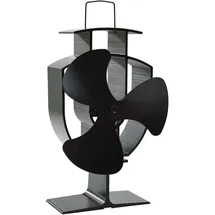 vidaXL Kaminventilator mit 3 Blättern 8 x 22,5 cm schwarz
