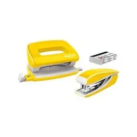 Leitz Locher und Heftgeräte Set NeXXt WOW gelb