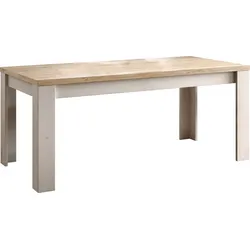 Esstisch HOME AFFAIRE "Country 180 x 90 cm, Küchentisch, Esszimmertisch", beige (eiche meringa nb, eiche cadiz nb, eiche meringa nb, eiche cadiz nb), H:80,5cm, Tische, zweifarbig, rechteckig, Tischplattenstärke 38 mm