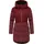 Ragwear Damen, Lange Steppjacke Wintermantel mit Kapuze Ashani Block Intl. Wine Red25 Gr. S - S
