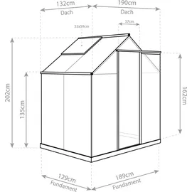 Westmann Flora 64 Aluminium Anthrazit Blankglas 0 mm 2,54 m2