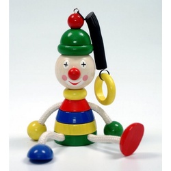 HESS SPIELZEUG Lernspielzeug Holzspielzeug Schwingfigur Clown BxLxH 100x70x140mm NEU bunt