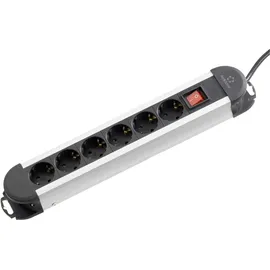 Renkforce Steckdosenleiste 1,40 m Schwarz/Silber 1 St.