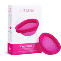 INTIMINA Ziggy Cup 2 – Extradünne, Wiederverwendbare Menstruationsscheibe mit Flacher Passform (Größe B)