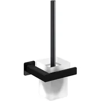 Omnires NL80620BL NELSON Hängende Toilettenbürste, Black