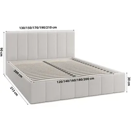 FEDVE Polsterbett Doppelbett Handorf Bett Bettkasten cm Schlafzimmer Betten, Polsterbetten