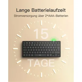Inateck Bluetooth-Tastatur für iPad Pro/Air/Mini/10.9/10.2/9.7 Grau