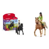 SCHLEICH 42640 Horse Club Tori & Princess, ab 5 Jahren, Horse Club - Spielset, 11 Teile & Horse Club 42542 Sarah und Mystery