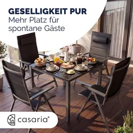 CASARIA Gartenstuhl Bern Premium 69 x 110 x 112,5 cm grau 2 St.