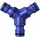 Tatay 701 Schlauchverbinder Dreifach-Schnellkupplung blau