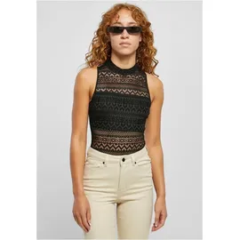 URBAN CLASSICS Body Ladies Crochet Jersey Turtleneck Body XS bis 5XL XS