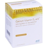 ACIS ARZNEIMITTEL GMBH Calcium Vitamin D3 acis 500mg/400 I.E. Kautablette