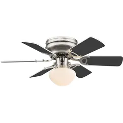 LED Deckenventilator mit Fernbedienung Deckenlampe 3 Geschwindigkeitsstufen Lüfter, Sommer-/Wintermodus,7W 560lm warmweiß, DxH 76x28 cm