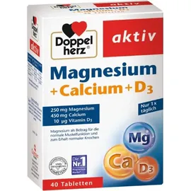 Doppelherz Aktiv Magnesium + Calcium + D3 Tabletten 40 St.