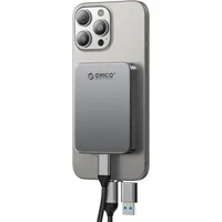 ORICO 256 GB Magnetic Portable SSD, 4K 120 fps ProRes HDR Aufnahme und Speicherung, USB3.0 bis zu 460MB/s, USB C&A 2 in 1 Kabel, Externe SSD Kompatibel mit iPhone 16/15 Pro Max, Computer - K5PLUS