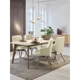 Polsterstuhl STRESSLESS "Laurel", beige (vanilla paloma, schwarz), B:58cm H:92cm T:59cm, Leder PALOMA: PALOMA ist ein durchgefärbtes Semianilin-Möbelleder mit natürlicher Narbung., Stühle, Polsterstuhl, Low Back mit Armlehne, Größe L, mit schräggestellten Beinen in Schwarz