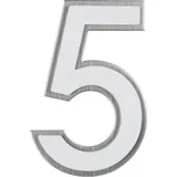 Alpertec Hausnummer 5 Nachtleuchtend Weiß