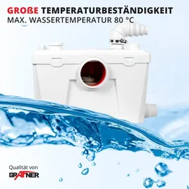 Grafner WC Hebeanlage mit Schneidwerk/Zerkleinerer Fäkalienhebeanlage Abwasserpumpe