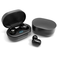 Diida Kabelloses Bluetooth-Headset, In-Ear-Headset, Stereo-Headset Funk-Kopfhörer (Bluetooth, LED-Display, Mini-Smart-Touch-Kopfhörer mit Ladestation) schwarz