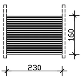 SKANHOLZ Seitenwand Rhombus 230 cm 160 cm weiß