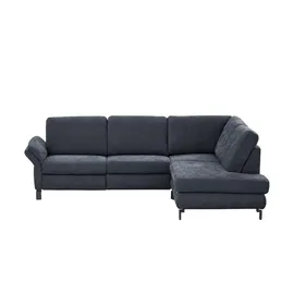 Max Schelling Eckcouch Flachgewebe 3-Sitzer Blau