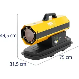 MSW Diesel Heizkanone - 20 kW - 18 l - Schwarz