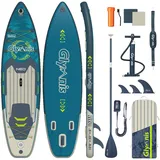 Glymnis SUP Board Stand Up Paddling Board Aufblasbares Stand Up Paddle Board Set 10'6" 320x81x15cm 6 Zoll Dick mit Aluminiumpaddel Luftpumpe und komplettem Zubehör