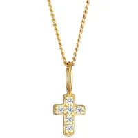 Elli DIAMONDS Kreuz Religion Diamanten (0.03 ct.) 585 Gelbgold 36 Damen