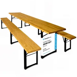 Bierzeltgarnitur 3-tlg 220cm klappbar