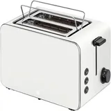 WMF Stelio Toaster 2 Scheiben Edelstahl, Doppelschlitz Toaster mit Brötchenaufsatz, Bagel-Funktion, 7 Bräunungsstufen, 900 W, Toaster edelstahl matt grau