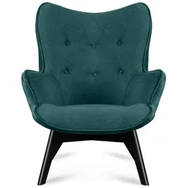 Konsimo Sessel Glori Velours 78 x 94 x 88 cm Blau