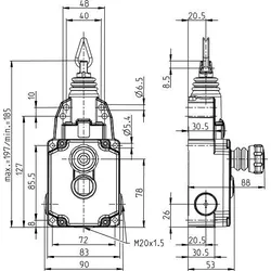 BERNSTEIN Seilzugschalter SRM-U1Z/U1Z-LU-300-E