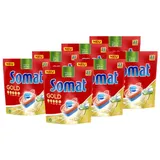 Somat Gold Spülmaschinen Tabs (7 x 22 Tabs), Geschirrspül Tabs für strahlend sauberes Geschirr auch bei niedrigen Temperaturen, Extra-Kraft gegen Eingebranntes