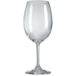 6er Set BOHEMIA Cristal Rotweinglas Viola 450 ml Kristall, Kristalloptik Transparent Klar