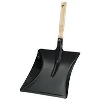 Albert Turk Kehrschaufel m.Holzgriff MET schwarz lack.Bl.L220xB230mm