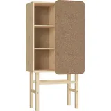 Karup Design Hochkommode Slide, Aus massiven Kiefernholz und Kork Pinwand beige|braun