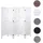 Mendler Paravent HWC-G30, Trennwand Sichtschutz Raumteiler, Shabby-Look 170x200cm ~ weiß
