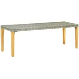 vidaXL Gartenbank 80 cm Poly Rattan Grau