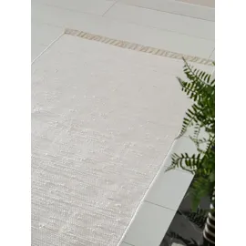 benuta Baumwollteppich Tom Creme 200x300 cm Skandinavisch Wohnzimmerteppich Baumwolle Rechteckig - Weiß