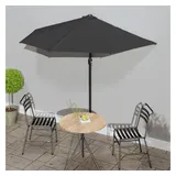 vidaXL Balkon-Sonnenschirm 270 x 135 cm Schwarz