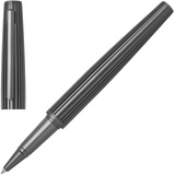 HUGO BOSS Nitor Tintenroller aus Messing in der Farbe Gun, Länge: 14,7cm, Tintenfarbe: Schwarz, HSV3475D