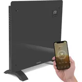 VONROC Elektroheizung, Konvektor-Heizung - Energiesparende elektrische Heizung - 12m2 – Manuelle und WLAN-Steuerung – Einstellbarer Thermostat und Timer – Grau