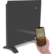 VONROC Elektroheizung, Konvektor-Heizung – Energiesparende elektrische Heizung - 12m2 – Manuelle und WLAN-Steuerung – Einstellbarer Thermostat und Timer – Grau