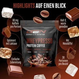 German Elite Nutrition Wheypresso Protein Kaffee 908 g Pulver