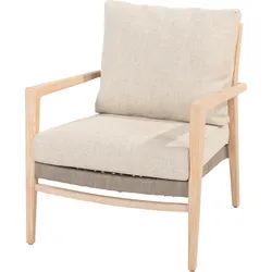 4Seasons Julia Dining Stuhl Low Teak gebürstet inkl. 2 Kissen - Braun